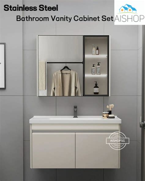 stainless steel bathroom vanity cabinet singapore|vanity cabinets for sale.